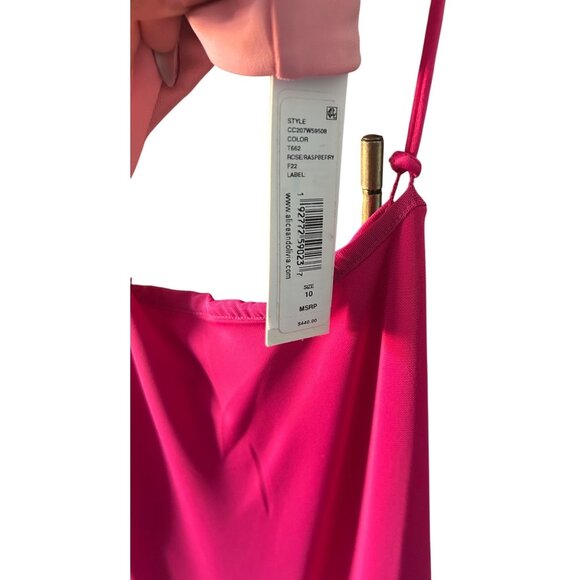 Alice + Olivia Arizona O-Ring Maxi Dress Pink Cutout Size 10 - Picture 12 of 16